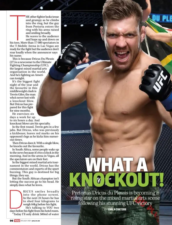 Dricus Du Plessis, SA’s new MMA hero - PressReader