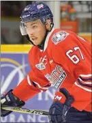  ?? Special to the Herald ?? Forward Brendan Harrogate, pictured in action for the Oshawa Generals, has signed with the Penticton Vees as a free agent.