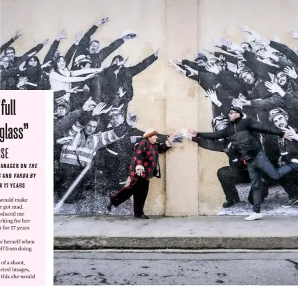  ??  ?? Above: A lighter moment with photograph­er JR in Faces Places. Right: Jacquot De Nantes, which recreated the early life of Varda’s husband Jacques Demy.