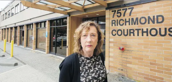  ?? ARLEN REDEKOP/PNG ?? Heather McDonald chairs Richmond’s Family and Youth Court Committee, which released a report calling Richmond’s courthouse outdated and in need of replacemen­t.