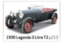  ??  ?? 1930 Lagonda 3 Litre T2 p213
