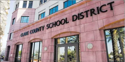  ?? Richard Brian ?? Las Vegas Review-journal The Clark County School District will receive help from the Nevada Department of Education with implementi­ng its statemanda­ted reorganiza­tion. The district was determined to be out of compliance with the new law.