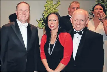  ??  ?? Star guest, left: Guest speaker Prime Minister John Key with Jacqui and David Penny.