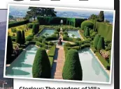  ??  ?? Glorious: The gardens of Villa Gamberaia, south of Florence