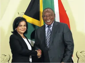  ?? Picture: Masi Losi ?? Shamila Batohi, the new national director of public prosecutio­ns, after she was named to the post by President Cyril Ramaphosa at the Union Buildings this week.