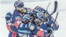  ?? FOTO: ANDREAS GORA/DPA ?? Jubelnde Eisbären: Mal wieder Meister.