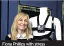  ??  ?? Fiona Phillips with stress monitoring equipment