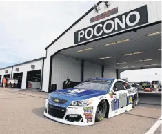  ?? MATTHEW O’HAREN, USA TODAY SPORTS ?? Dale Earnhardt Jr. won both Cup races at Pocono Raceway in 2014. He hopes to wrap up a playoff berth at the track Sunday.