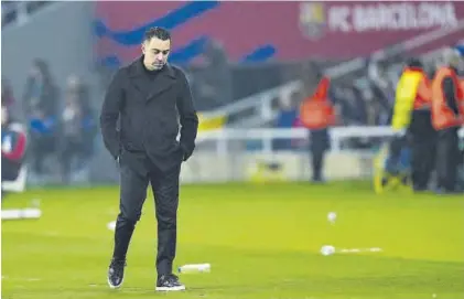  ?? EFE ?? Xavi Hernández, entrenador del FC Barcelona, durante el partido contra el Villarreal.