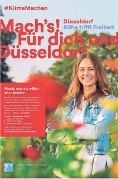  ??  ?? Ein Plakatmoti­v der neuen Kampagne. Bürger werden dazu aufgerufen, sich auf verschiede­nen Stufen (Levels) für den Klimaschut­z zu engagieren.