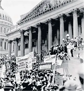  ?? ?? Capitol crisis: in 1932, army units were sent in to disperse protesters in Washington