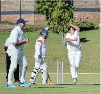  ?? ?? HAT-TRICK HERO: Kyle Handley shows the form which helped him to a hat-trick against Manleys Flat at PAHS School Field on Tuesday.