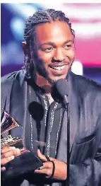  ?? FOTO: DPA ?? Für Kendrick Lamar ist es nicht der erste Grammy.