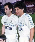  ??  ?? Legends: Ardiles and Maradona