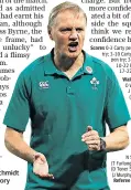  ??  ?? Upbeat: Coach Joe Schmidt enjoyed Ireland’s victory