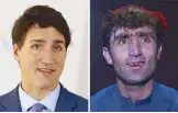  ?? AFP ?? Photos show Canada’s Prime Minister Justin Trudeau and Abdul Salam Maftoon, an Afghan singer.