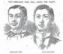  ?? CHICAGO TRIBUNE ?? The Chicago Tribune reported on July 12, 1896, that Wong Chin Foo, along with Chau Pak Sune, was starting a political party in Chicago to advance the cause of Chinese Americans.