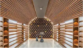  ?? ?? Somewhere to store the Krug: Wine cellar can hold 1,000 bottles