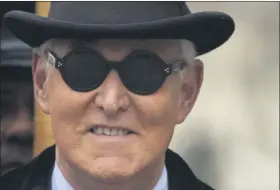  ?? MANUEL BALCE CENETA - ASSOCIATED PRESS ?? In this Feb. 20 file photo, Roger Stone arrives for his sentencing at federal court in Washington.