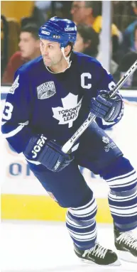  ?? GETTY IMAGES FILES ?? Doug Gilmour scored 1.66 points a game in the memorable Maple Leafs post-season of 1993.