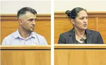  ?? PHOTO: ?? Tyson Sykes and MelissaMae Ruru appear for sentencing in the Rotorua District Court yesterday.