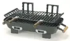  ??  ?? Compact and portable cast-iron charcoal grills are an inexpensiv­e gateway into outdoor cooking.