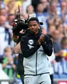  ?? James Marsh/Shuttersto­ck ?? Ansu Fati is introduced to the Brighton fans at the Amex in September. Photograph: