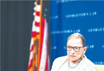  ?? ( Sarah Silbiger/ Reuters) ?? US SUPREME COURT Justice Ruth Bader Ginsburg – reflexivel­y, she knew she was part of a tribe and never fled or concealed those roots.