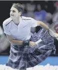  ??  ?? 0 Roger Federer in Glasgow.