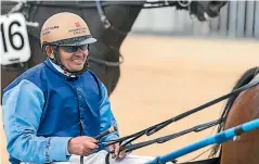  ?? STUFF ?? Ricky May returned to harness racing at Addington last night after a major medical event while driving five months ago.