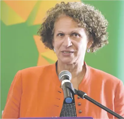  ?? Picture: Neil McCartney ?? VISION. Mireille Fanon-Mendes-France speaks during a discussion aimed at ‘building a better Africa and a better world’ in Johannesbu­rg yesterday.