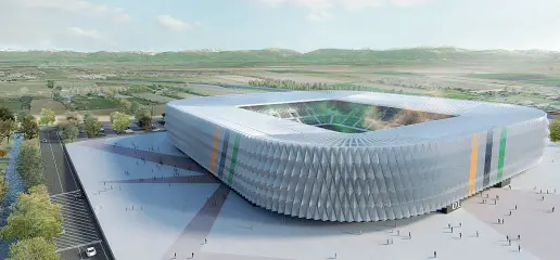  ??  ?? Un gioiello Avrà 18 mila posti, il nuovo stadio del Venezia di Joe Tacopina, il minimo per ospitare partite Uefa (16 mila è il minimo per la nostra serie A) Il progetto prevede già un piano B: la possibilit­à di portare la capienza a 25 mila posti con cantieri «minimi» in caso di necessità, leggi successo.