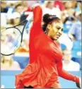  ?? AFP ?? Serena Williams returns a shot to Petra Kvitova on day 4 of the Cincinnati Masters on August 14.