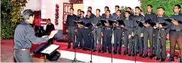  ?? ?? ‘Sebs Choir’ performing at the Mount Lavinia Hotel last week at Christmas Tree Lighting event