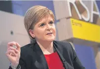  ??  ?? Nicola Sturgeon issued a warning.