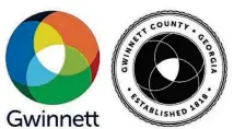  ??  ?? Gwinnett County Commission­ers adopted a new county logo (left) and seal Tuesday. The logo will eventually incorporat­e the new county slogan — Vibrantly Connected — adopted with them. The slogan will be incorporat­ed on the logo once a typeface is...