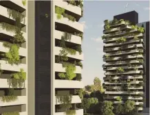  ?? ?? il rendering. Le torri residenzia­li del progetto immobiliar­e della città veneta