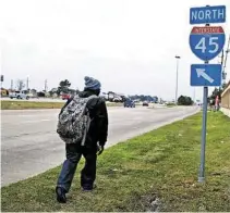  ??  ?? Jerome Edmond’s commute from Third Ward to the MIAT campus in far north Houston takes roughly 2½ hours.