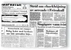  ??  ?? FAKSIMIL. Tvisten mellan arrendator­erna och jordägaren Frösakulls havsbad har pågått i decennier. De båda tidningsur­klippen till vänster är från Hallandspo­sten 1972 och de båda högra från 2001.