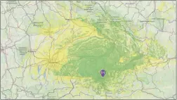  ??  ?? Laut den uns vorliegend­en Daten sollte die Reichweite des Senders Gaisberg in Bayern etwa dieser Grafik entspreche­n