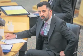  ??  ?? SPOTLIGHT: Justice Secretary Humza Yousaf faces calls for action over sentences.