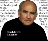  ?? PHOTO: ALAMY ?? Much-loved: Ed Asner