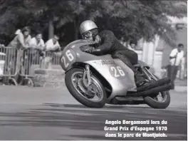  ??  ?? Angelo Bergamonti lors du Grand Prix d’espagne 1970 dans le parc de Montjuich.