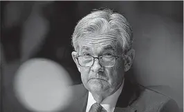  ?? [ APA/AFP/Pool/Al Drago ] ?? Fed-Chef Jerome Powell tritt am Dienstag vor den US-Senat.