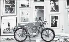  ?? Mecun ?? WEBSTER SAID over the years he has owned as many as 400 different motorcycle­s. Above, his 1957 175cc MV Agusta will be offered at auction.