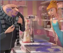  ??  ?? DESPICABLE: Gru with agent Lucy Wilde.