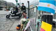  ?? JEWEL SAMAD / AFP / GETTY IMAGES ?? A police officer guards a bike path in New York City where eight people were killed. Investigat­ors are hunting for clues that may lead to others plotting similar attacks.