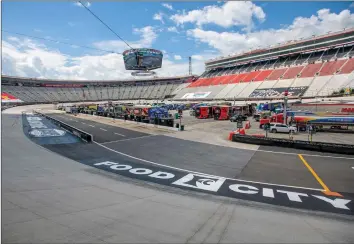  ?? Photo by Earl Neikirk / The Washington Post ?? Bristol Motor Speedway is one of the most popular destinatio­ns for racing fans because the half-mile banked oval provides some of the best action in the top series. Sunday’s race, however, there were no fans in attendance.