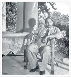  ?? THE LIFE PICTURE COLLECTION VIA GETTY IMAGES ?? A photo by Margaret Bourke-White of BR Ambedkar on his veranda, 1946. ■