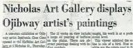  ??  ?? Above and right: Reviews from Ottawa newspapers of Benjamin’s first exhibition, in 1973.